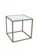 Tavolino kube con piano in vetro PR.0128