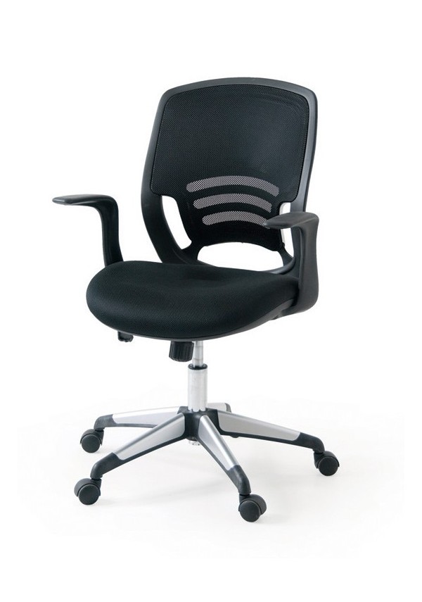 Format sedia per ufficio con ruote e seduta in tessuto